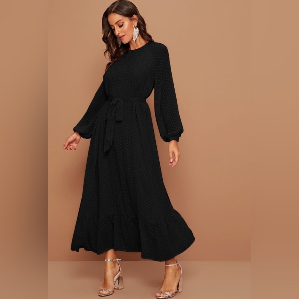 SHEIN Black Long Sleeve Dress